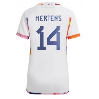 Camiseta Bélgica Dries Mertens #14 Visitante Equipación para mujer Mundial 2022 manga corta